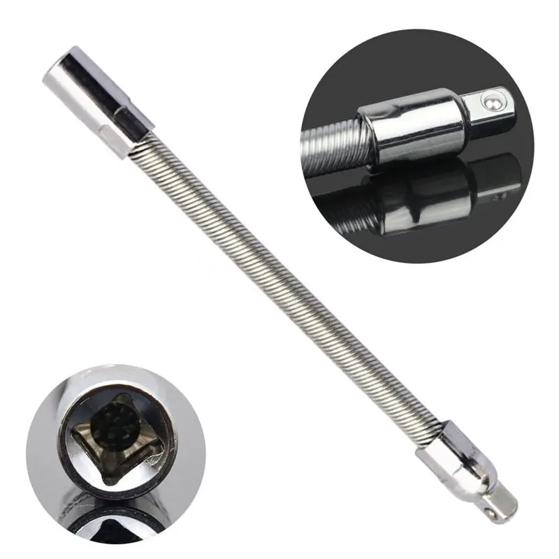 

3pcs Screwdriver Metal Universal Flexible Hose Shaft Multi Electric Drill Bit Extension Hose Connecting Rod Sleeve Link Tool