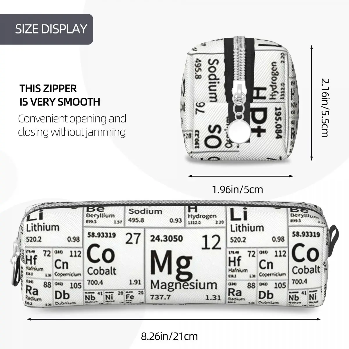 Periodic Table Of Elements Pencil Case Science Chemistry Pen Holder Bag for Student Big Capacity School Supplies Pencilcases