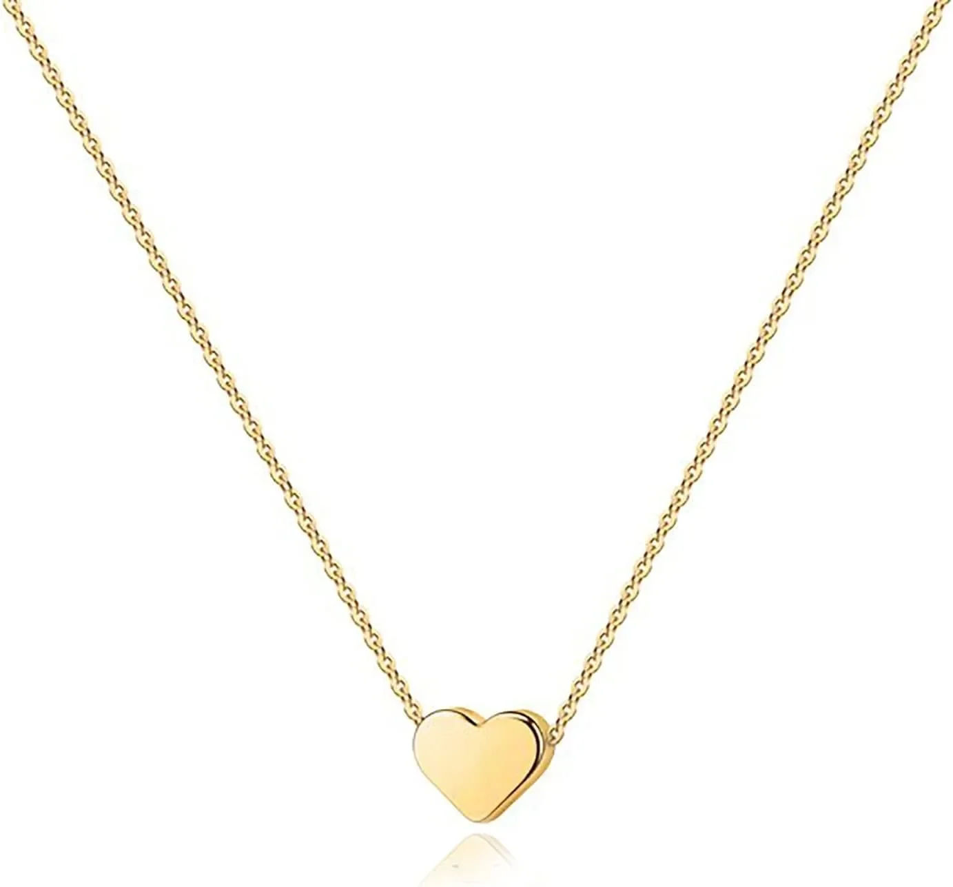 K Gold Plated Heart Necklace |Silver Plated Necklace Cute Dainty Love Pendant Necklaces for Women Gift for Girls Gift for Women K Gold Plated Heart Necklace |Silver Plated Necklace Cute Dainty Love Pendant Necklaces for Women Gift for Girls Gift for Women