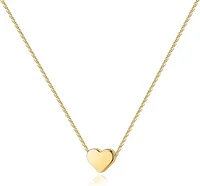 K Gold Plated Heart Necklace |Silver Plated Necklace Cute Dainty Love Pendant Necklaces for Women Gift for Girls Gift for Women