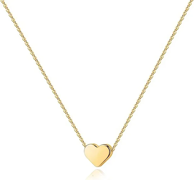 K Gold Plated Heart Necklace |Silver Plated Necklace Cute Dainty Love Pendant Necklaces for Women Gift for Girls Gift for Women