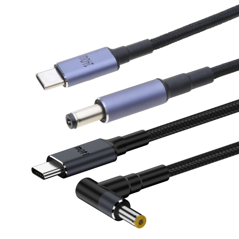 140W PD USB 유형 C 수 입력 DC5.5x2.1mm 5.5x2.5mm 수 전원 충전 케이블