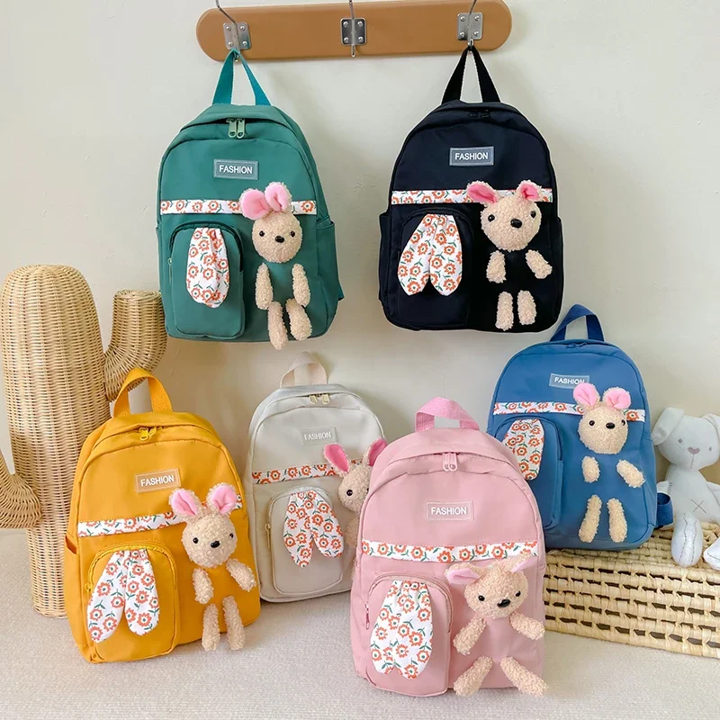 

Kids Backpack Cute Rabbit Children's Bag Boys Girls Cartoon Bunny Backpacks for Kindergarten Baby Outgoing Backpack Child Bag