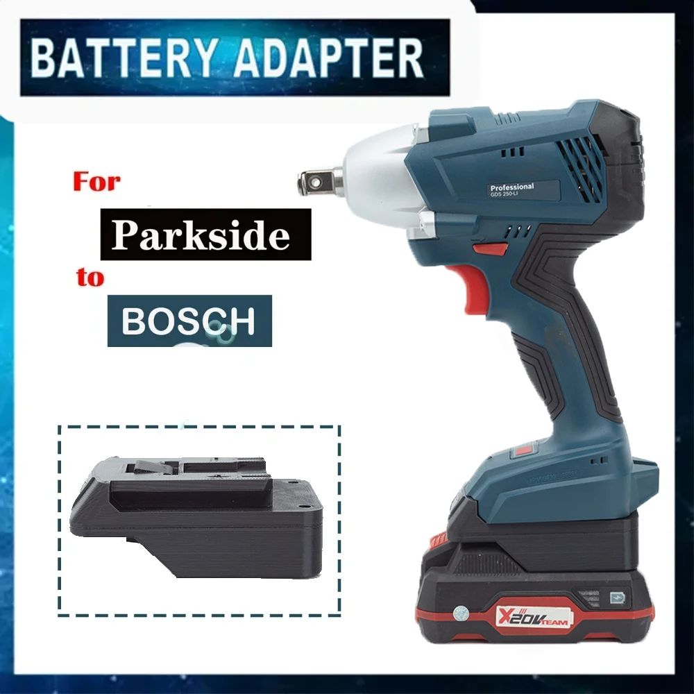 Battery Convert Adapter for Parkside X20V Team Li-ion to for Bosch 18V Power Cordless Tools (Not include tools and battery)