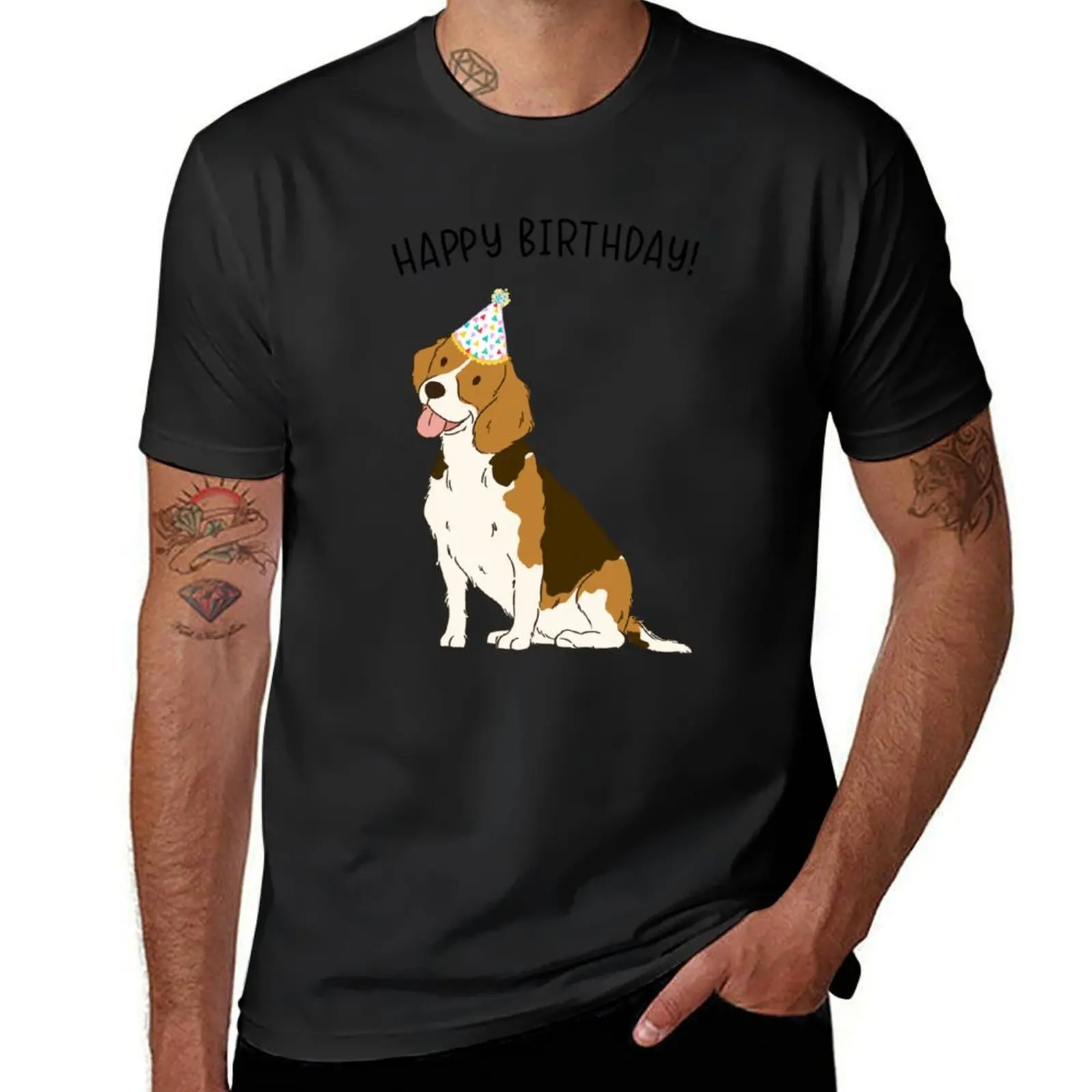 

Мужская футболка с коротким рукавом Beagle Dog на день рождения