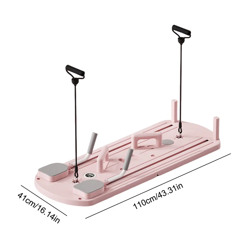 Multifunctional Fitness Board Abdominal Board Non Slip Push Up Foldable with Counter & Kneeling Mat Home Gym Equipment