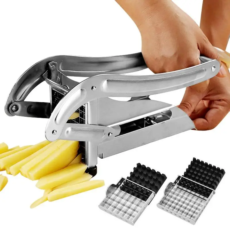 

Stainless Steel French Fry Cutter Potato Chips Strip Slicer Cutter Chopper Chips Machine Making Tool Kitchen Gadget Potato Cut