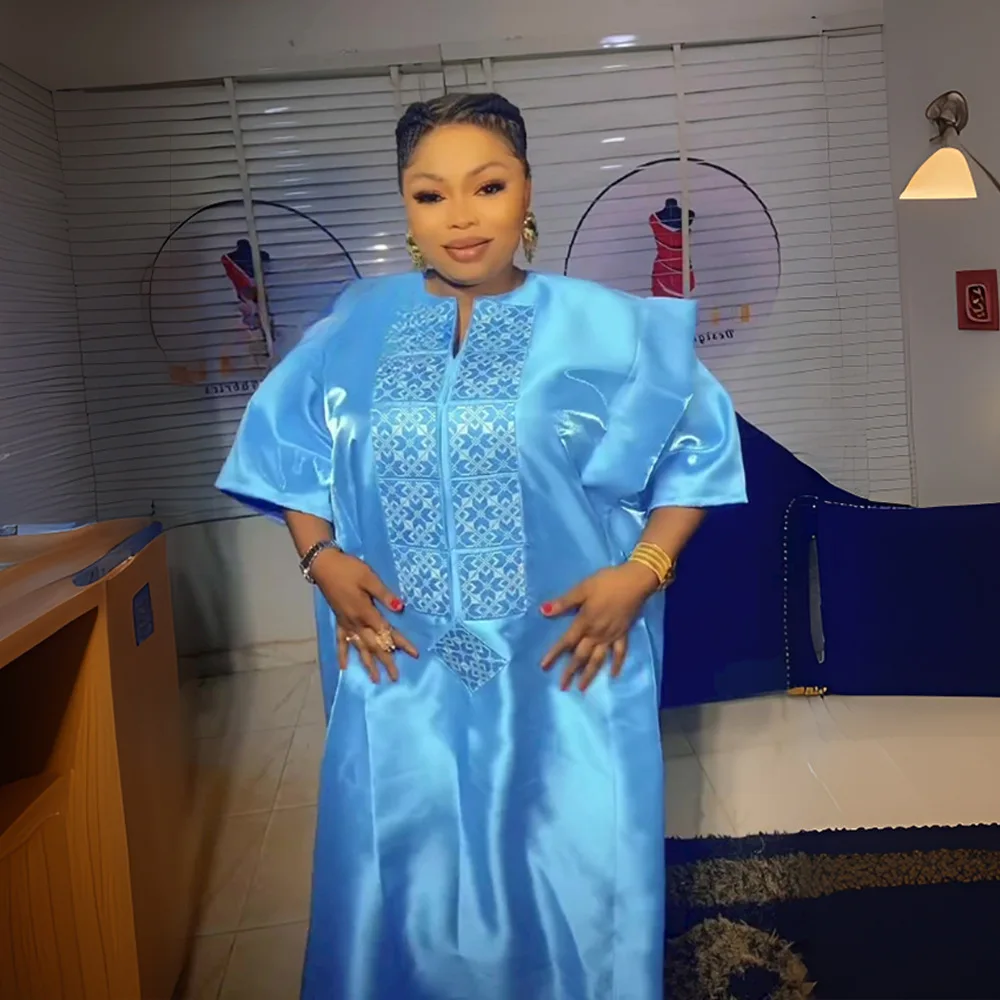 

African Dresses for Women Elegant Traditional Africa Clothing Outfits Gown Abaya Dubai Luxury Robe Muslim Kaftan Maxi Long Dress