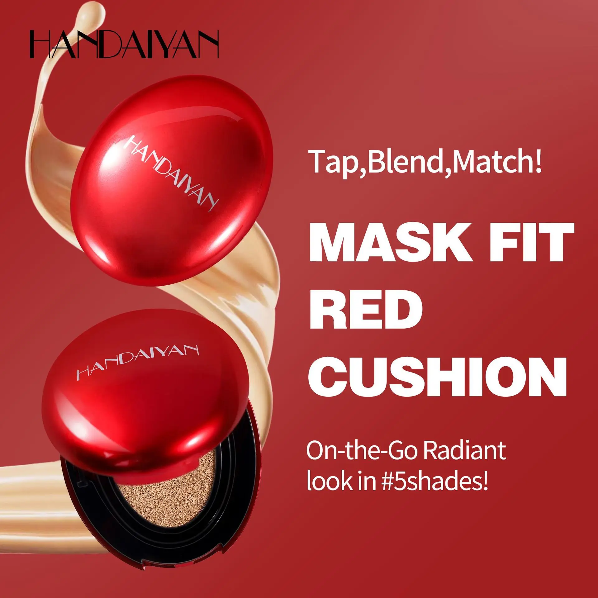 5-Color Foundation Concealer with Air Cushion for Daily Use