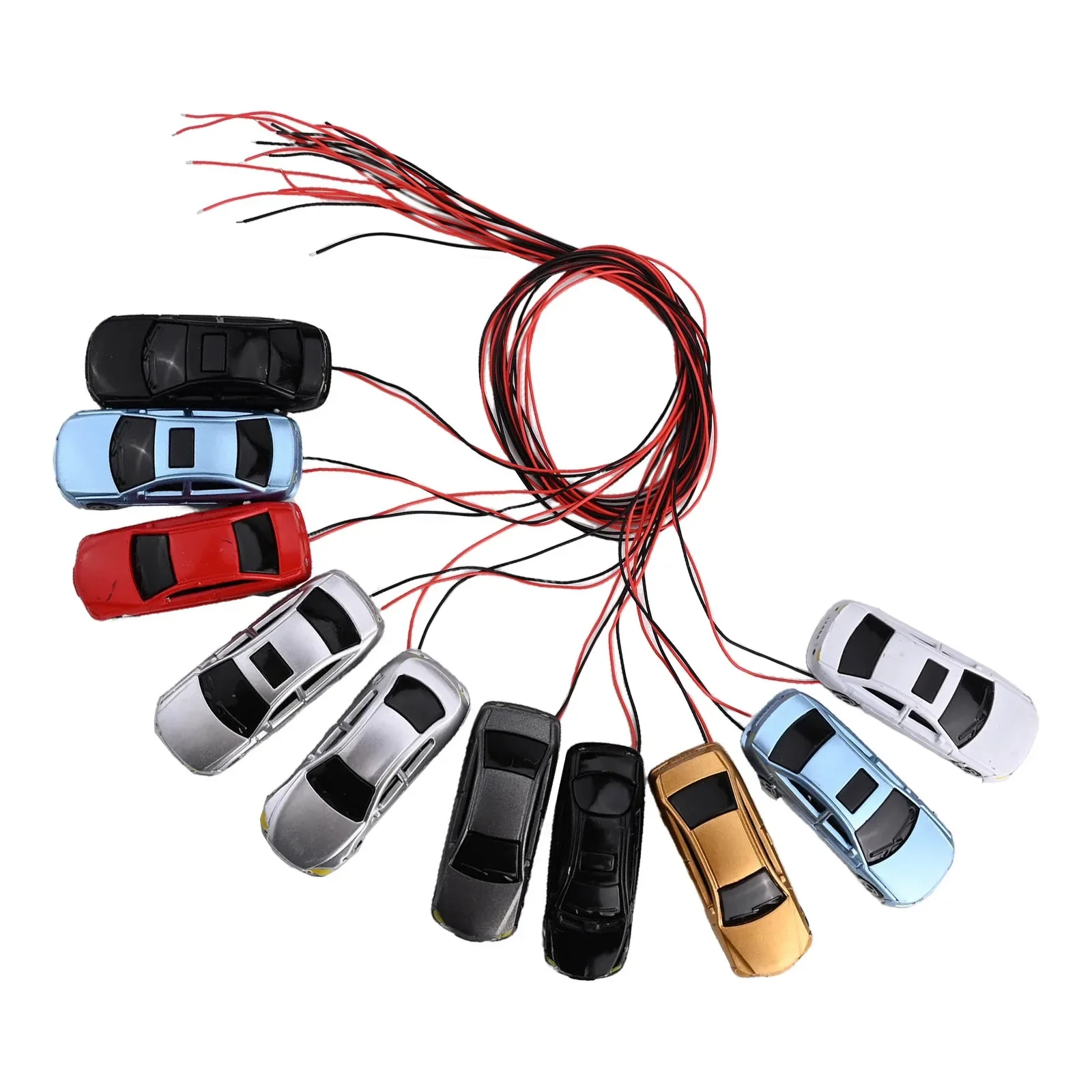 10 Pieces Model Car Train Home Garden 1:87 ~ 1:100 H0 In The Illuminated Model Car Train 45x16x11MM Model Building Accessories 4