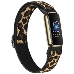 Elastic Loop Watchband Bracelet Replacement for Smartwatch Accessories (Leopard print)