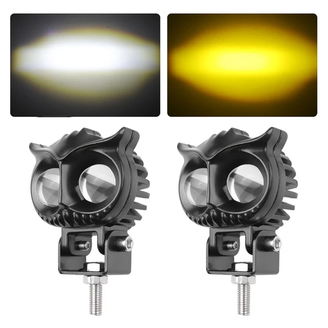 anna Motorcycle Fog LED owl shape Headlight 12-80V Auxiliary Spotlight for  EBike Car