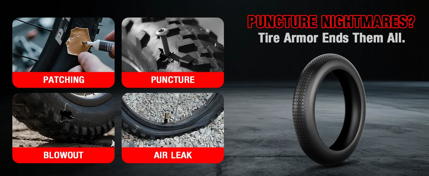 Pannensicherer Reifeneinsatz, pannensicherer Schlauchschutz für 20 Zoll Fat Bike 20 x 4,0 Zoll Kai JA TIRE mit 15 mm Pannensichere Schicht – Detail 5