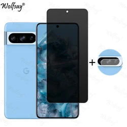Google Pixel 8 Pro Privacy Screen Guard - Anti - Spy Tempered Glass & Camera Protection - Pixel 9 (1 Glass and 1 Len)