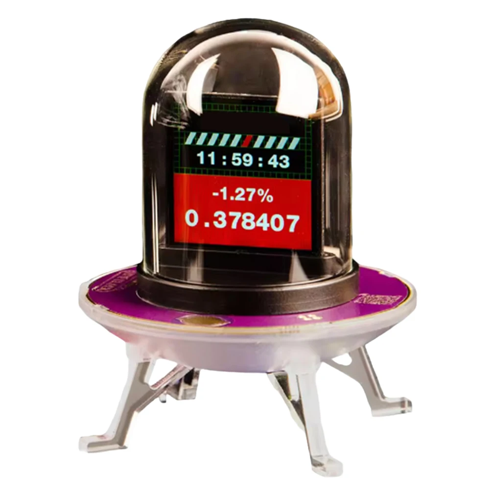 UFO WiFi 동기화 Nixie Tube 스마트 글로우 튜브 시계 실시간 Bitcoin/Stock/Forex Ticker 네트워크  Nixie Tube RGB 친구 선물용