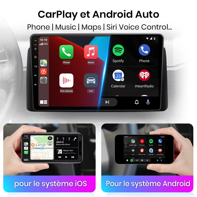 Acheter 2 Din Android pour Peugeot 207 207CC 2007 -2013 autoradio lecteur  multimédia Carplay Auto stéréo WIFI GPS DVD unité principale 2 + 32GB