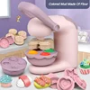 Children Play House Clay Toys Clay Colored Non-toxic Light  Plasticine Diy Ice Cream Machine Noodle Burger Fluffy Prop Girls 4
