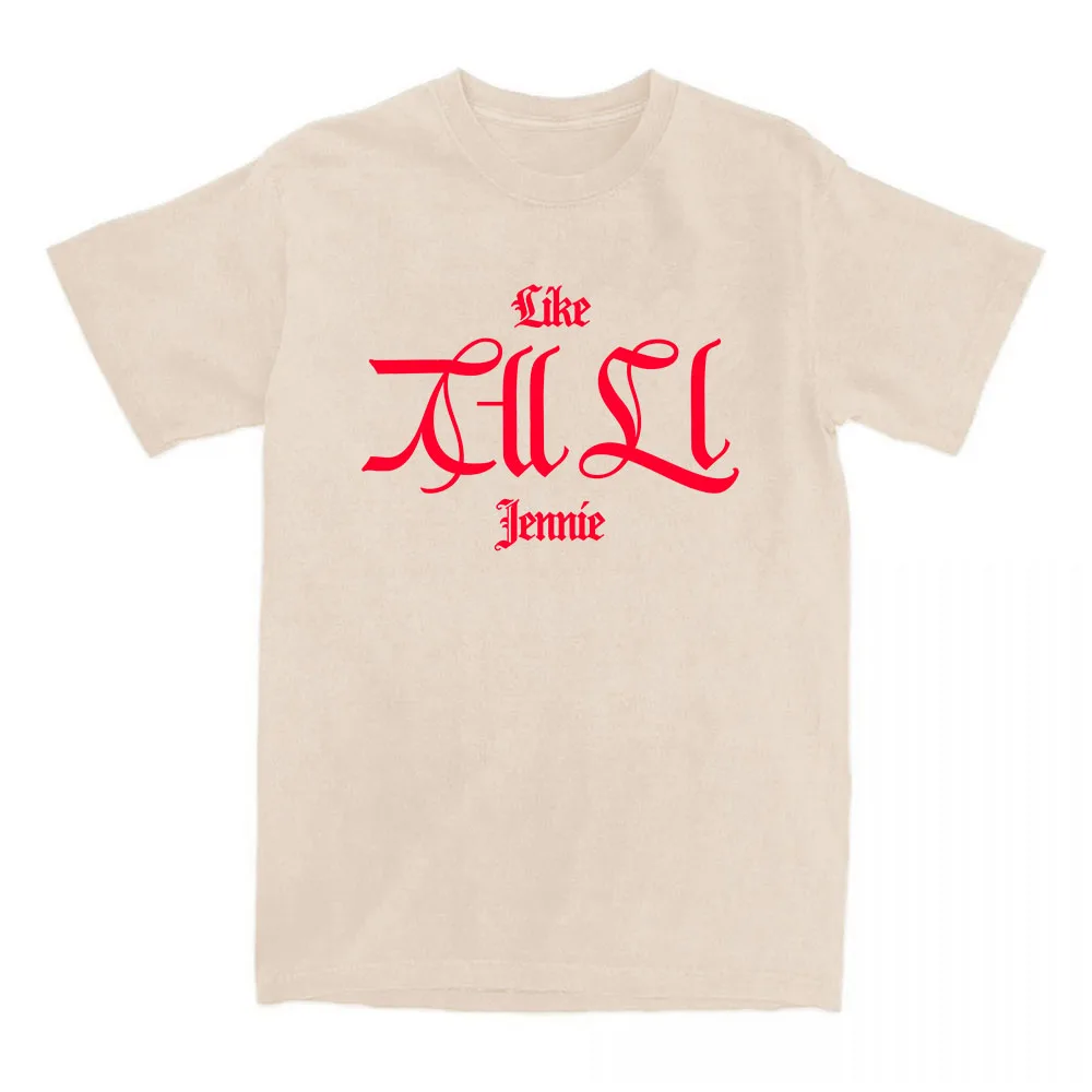 Like JENNIE Single 2025 T-shirt Jennie Ruby Album Printing