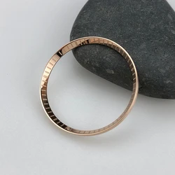 Premium Stainless Steel Watch Chapter Ring with Marker (Shiny Rose Gold)