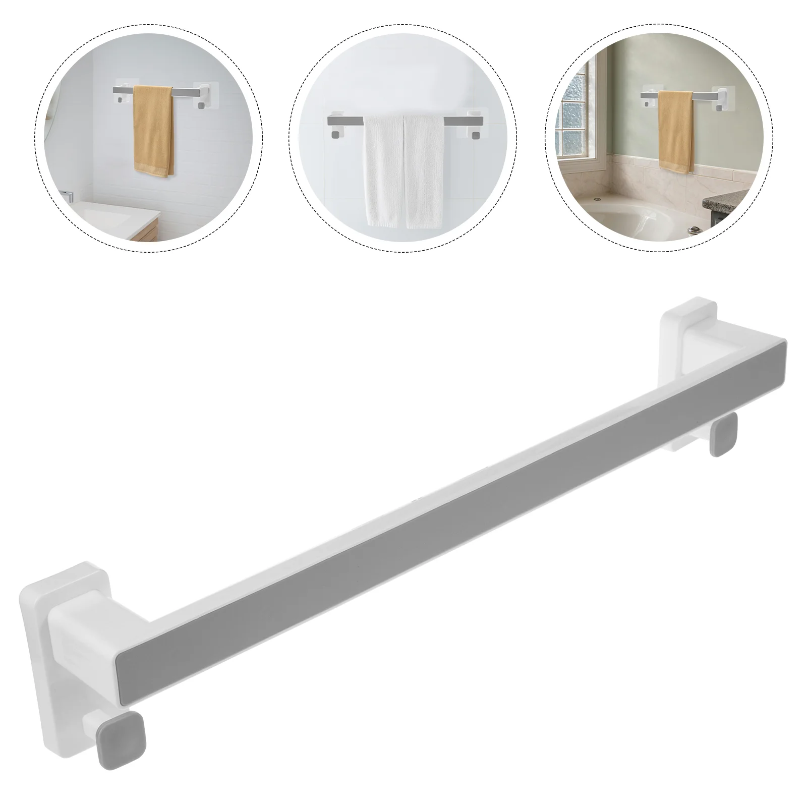 

Bath Towel - Mounted Shower Towel Bar Rustproof Heavy Duty Towel Rod Holder for Bathroom Kitchen Bedroom