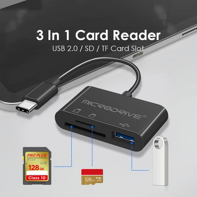 Adattatore Lettore Schede SD E Micro SD USB-C - Doppio Slot, USB 3.0, Compatibile Con IPhone 15/16, Samsung Galaxy, Xiaomi E Altro