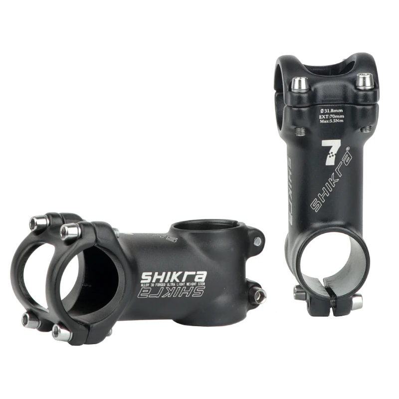 SHIKRA MTB Stem Bicycle Power Mountain Road Bike Table 7 Degree Handlebar Stem 31.8mm 35/45/55/60//65/70/80/90/100/110MM Power