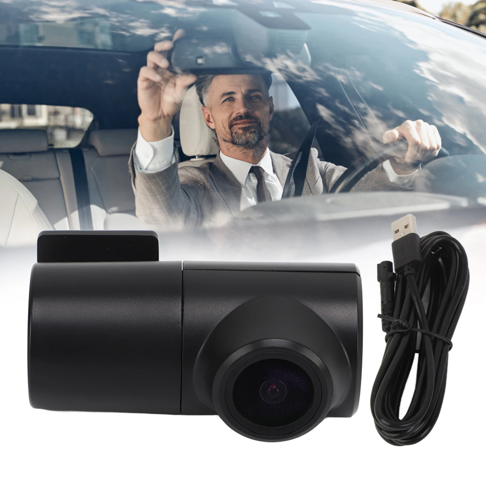 Car Dash Cam Car Smart Dash Cam USB Full HD Night Vision 120 Degrees Wide Angle Loop Recording Driving Video Recorder Camera