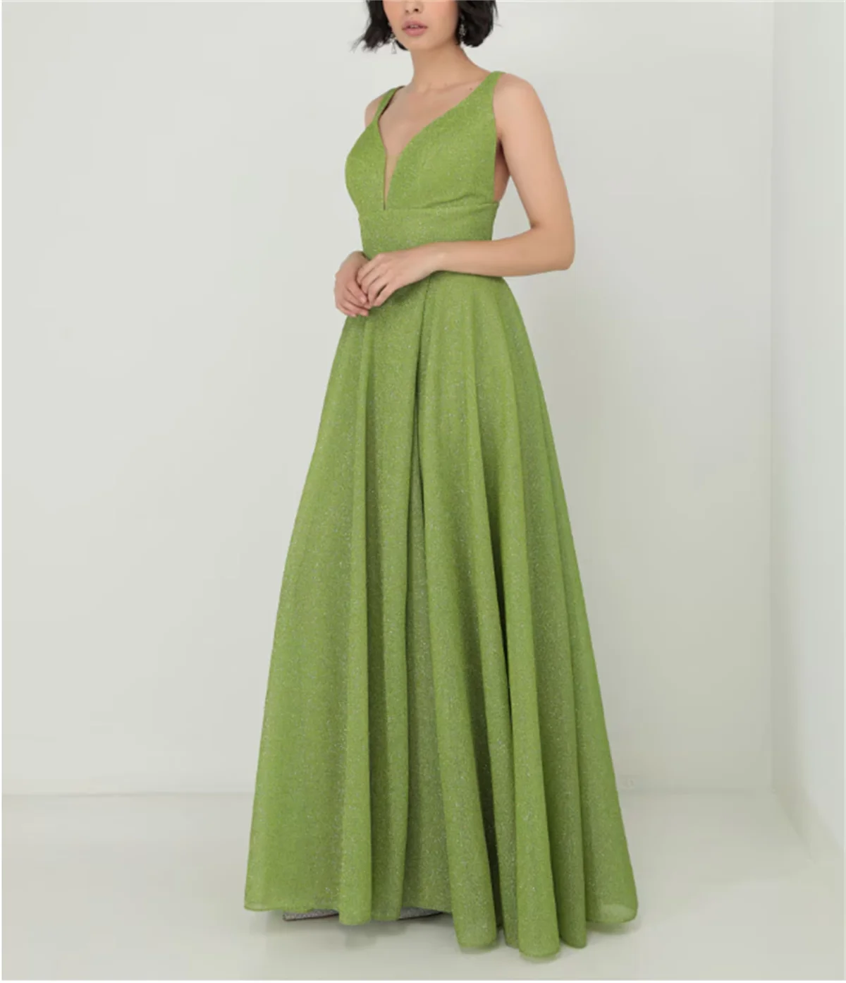 

A-Line Minimalist Elegant Engagement Formal Evening Dress Birthday Dress Suspender Sleeveless Floor Length Chiffon Slit Custom