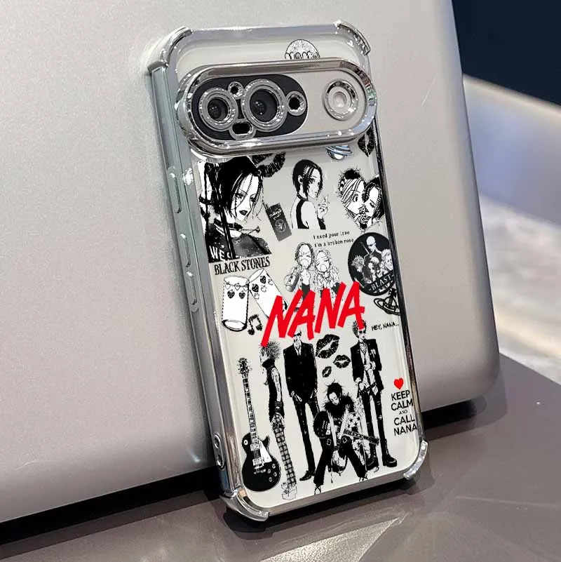 Enhanced Cool Anime NANA Phone Case - Plating Drop-proof Transparent Soft Cover