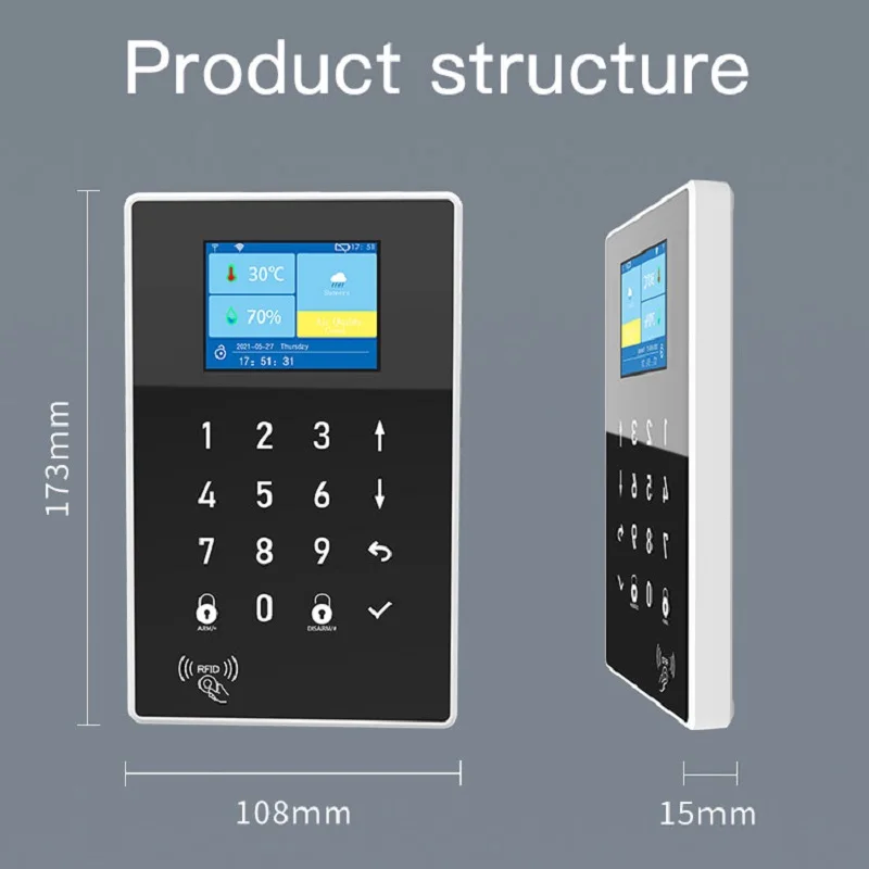 Smartrol 4G Security Alarm System Tuya WiFi 2 in 1 Alarme Host Security Protection Sensor for Smart Home Alarms Kit