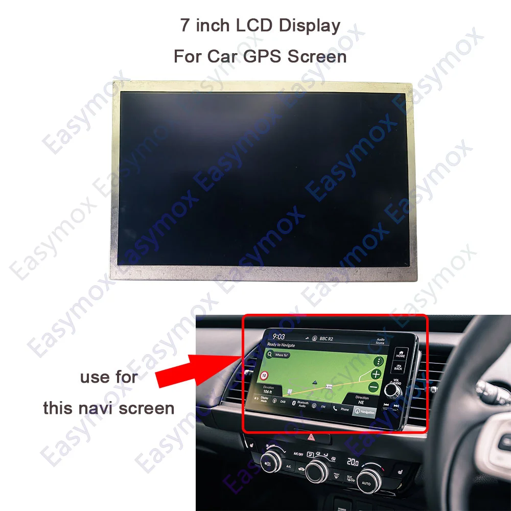 

7" Inch LCD Display For Honda Jazz Fit 2019 2020 2021 2022 2023 Navigation Radio GPS Screen Replacement