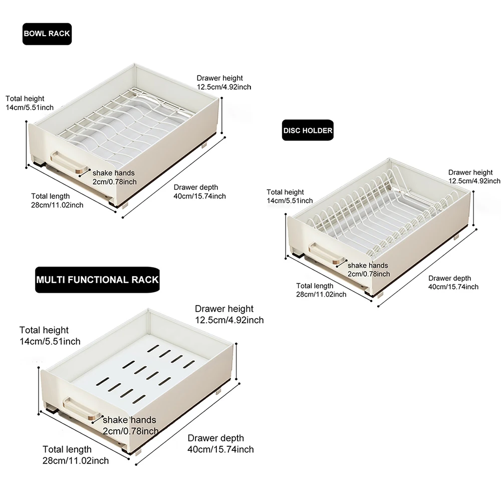 Non-Installation Kitchen Shelf Dish Organizer Cabinet Pull-out Rack Multifunctional Spice Bowls Chopsticks Racks Under Sink 6