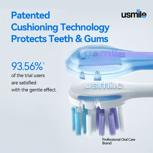 usmile Y1 Pro Superclea 음파 전동 칫솔, 성인용 12 개월 배터리 수명, C 타입 충전식 2 분 스마트 타이머 6