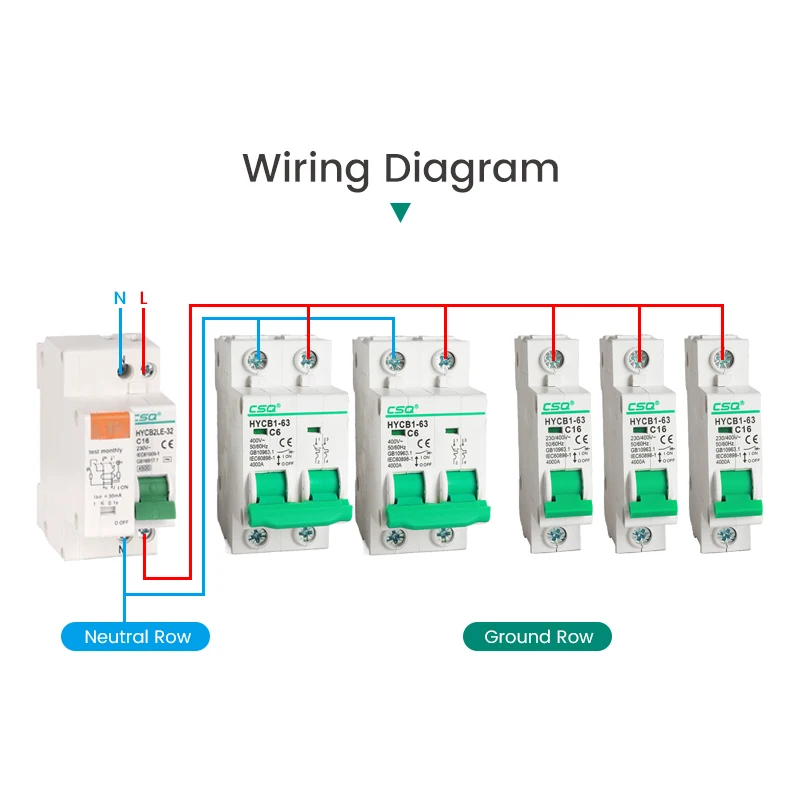 Circuit Breaker DZ30LE DZ47LE EPNL DPNL 230V 1P+N Residual Current Circuit Breaker With Over And Short Current Leakage Protection RCBO MCB 6-63A