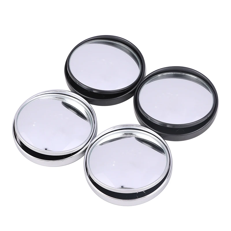 2PCS 75MM 3R-036 차량 안전을 위한 조정 가능한 광각 기능이 있는 볼록형 블라인드 스팟 미러 스틱온 리어뷰 미러