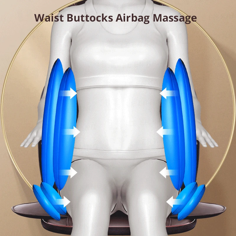 LEK909C 4D Intelligent Manipulator Neck Adjustment Waist Hip Airbag Kneading Massage Chair 5