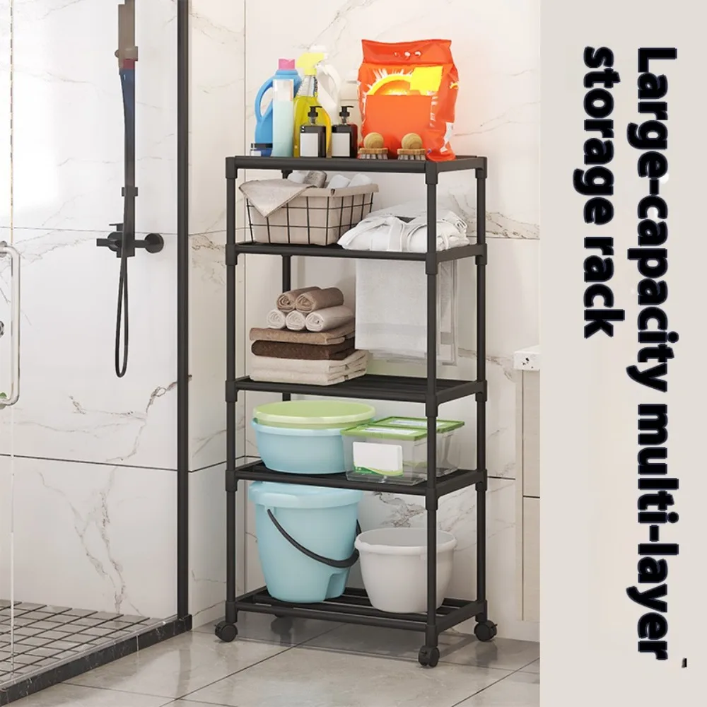 4/5-Tier Kitchen Storage Rack Save Space Floor Stand Multi-layer Household Microwave Stove Rack Multi-layer Household Use
