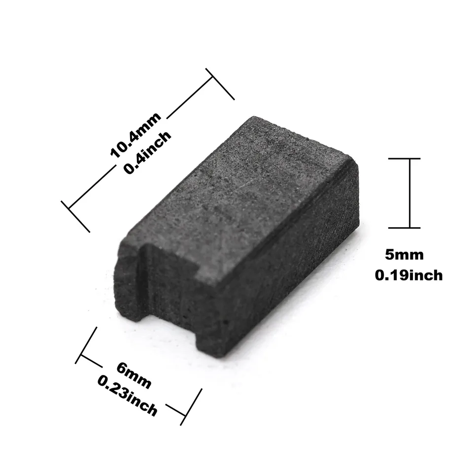 vhbw 2 x koolborstel 6,25 x 4 x 10 mm compatibel met Siemens TK68E571, TK68E570 koffiezetapparaat, maalwerkmotoren