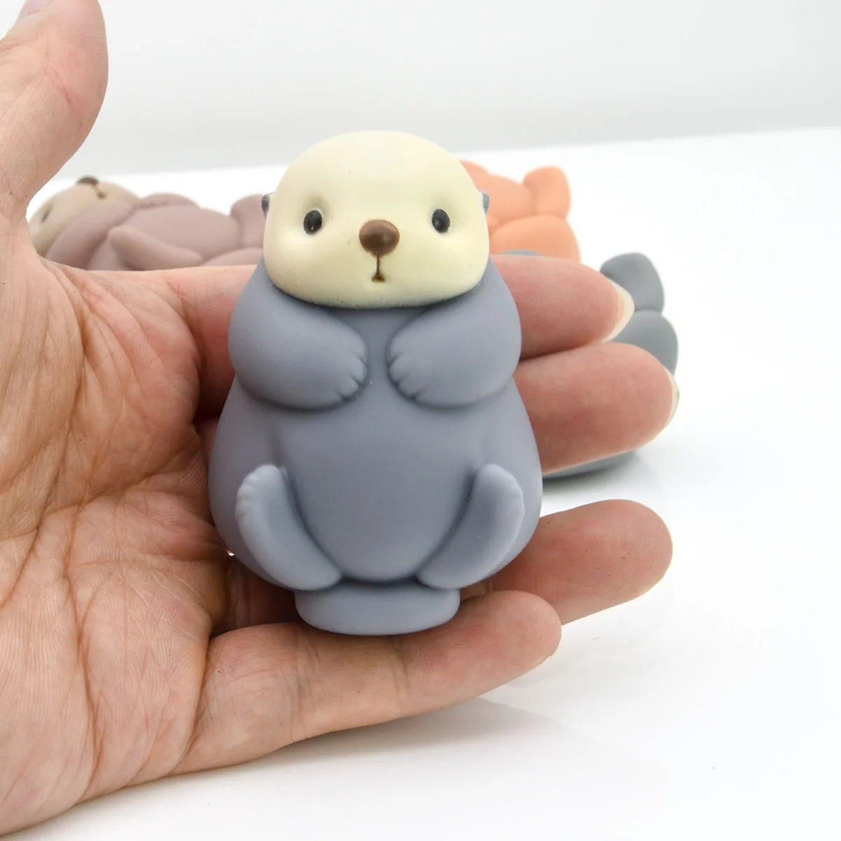 Adorable Pukakko Sea Otter Floating Soft Vinyl Squeeze Toys