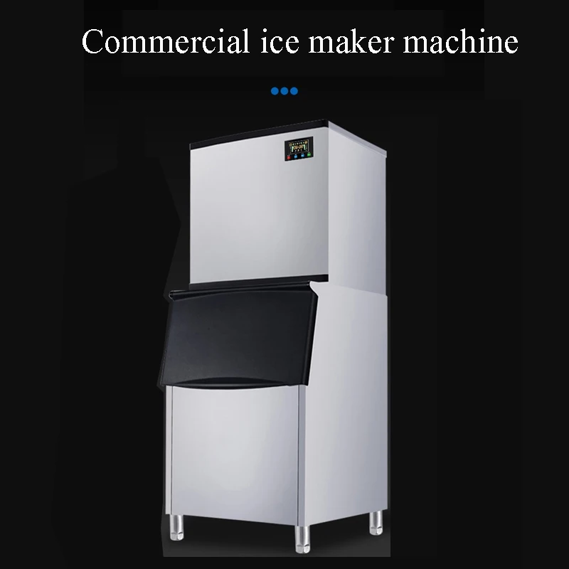 

PBOBP 350LBS 550LBS/24Hour Ice Cube Maker Machine 300LBS Storage Cabinet LCD Screen Home Appliance for Bar Restaurant Commercial