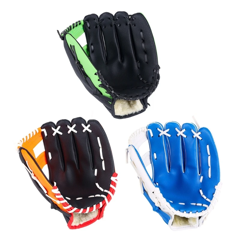 PU Leather Batting Gloves Pitcher Softballs Gloves Catcher Practicing Gloves H58D