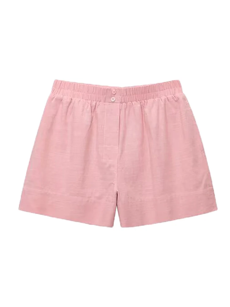 TFMLN 2 Piece 2025 Summer Women's Shorts Sets Chic Casual Loose Long Sleeve Single Breasted Shirt Straight Shorts Outfits