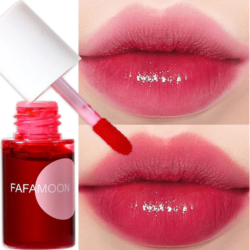 Watertint Dye lip makeup lip glaze lip tint lip stain makeup cheek blusher lip gloss lip lacquer Lip Stain Cherry Juice Lip Gloss Tint Non-stick Liquid Lipstick Waterproof Lips Cheek Dual Use Rouge Water Makeup