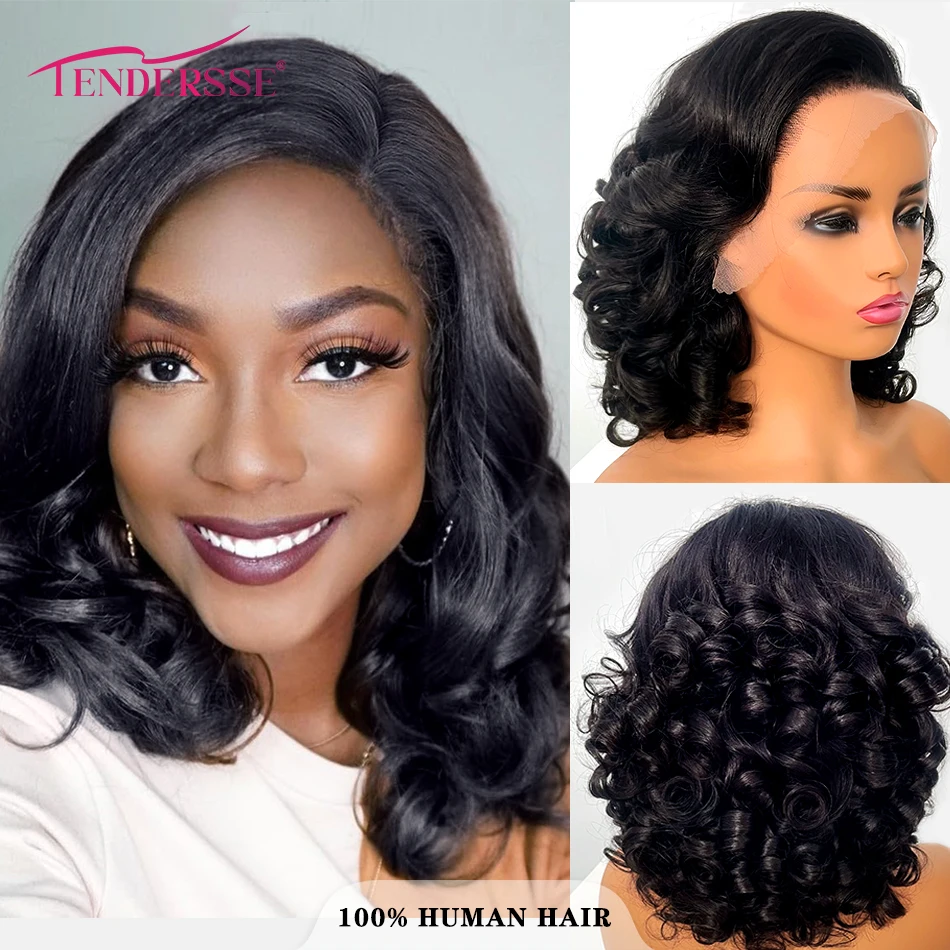 

Bouncy Loose Body Wave 13x4 HD Lace Front Wigs Double Drawn Malaysia Remy Hair 250% Density Glueless Pre Plucked Loose Curly wig