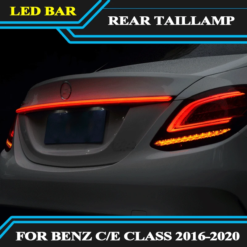 

For benz E class W213 2016-2020 Led Through tail light width light Through trunk rear lamp LED cross Light