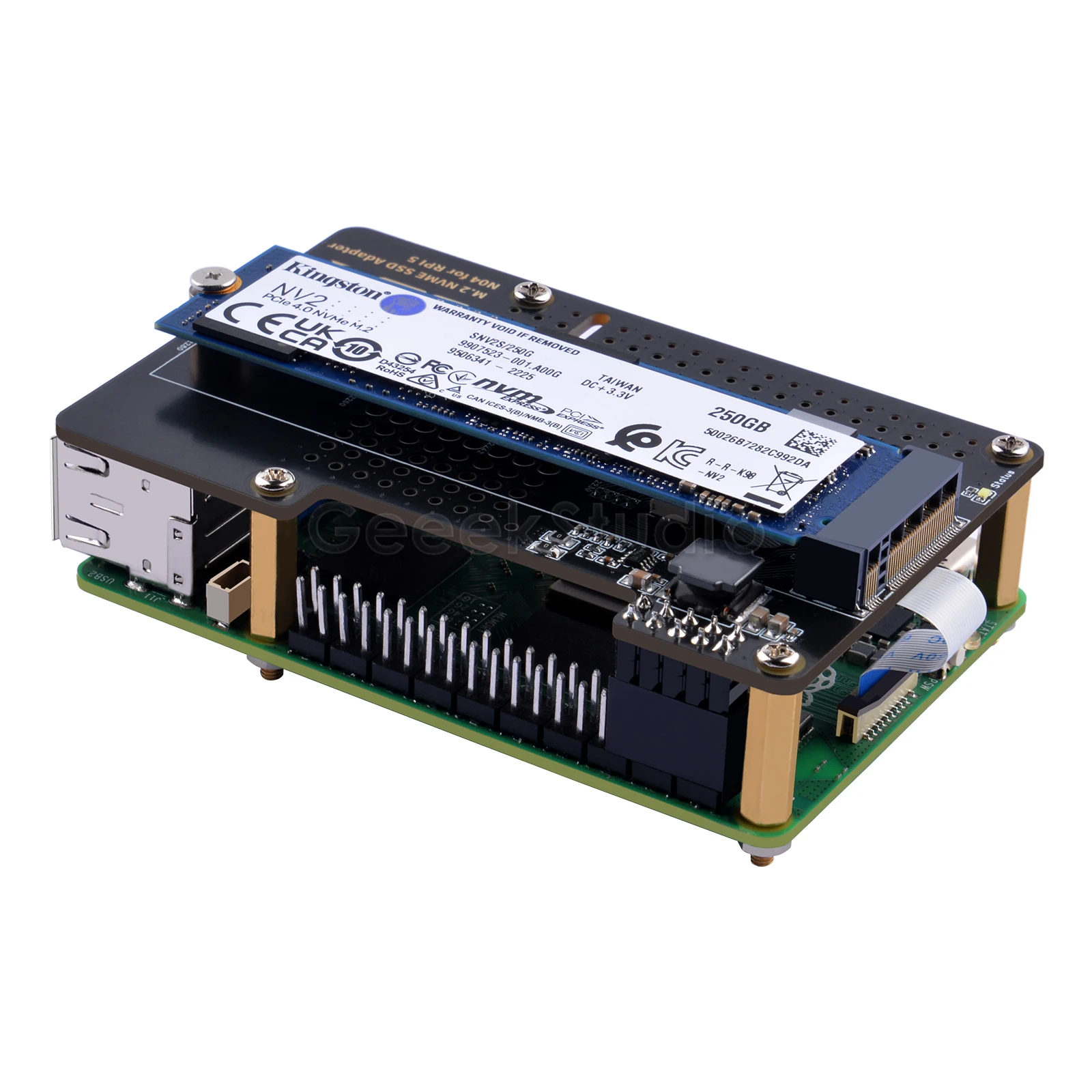 Pcie para Nvme Top Placa Adaptador de Extensão Raspberry pi N04 M.2 2280