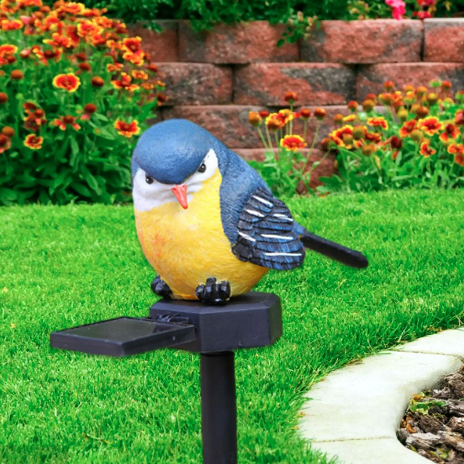 

Bird Statue Lawn Lamp Night Light Animal Ornament Yard Decoration Solar Light Garden Decor for Balcony Pathway Lawn Patio Fence