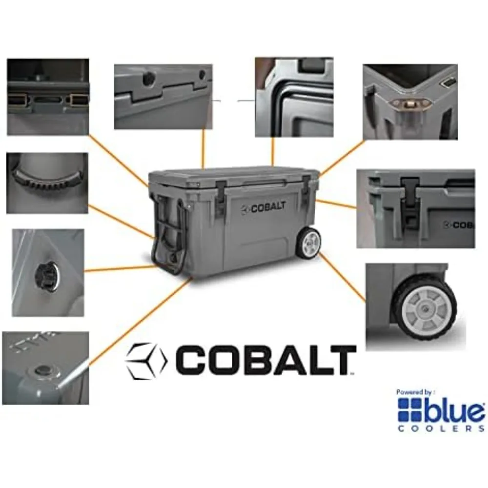 Cobalt 55 Quart Ice Cooler | Large Ice Chest Holds Ice Up to 3 Days | 5