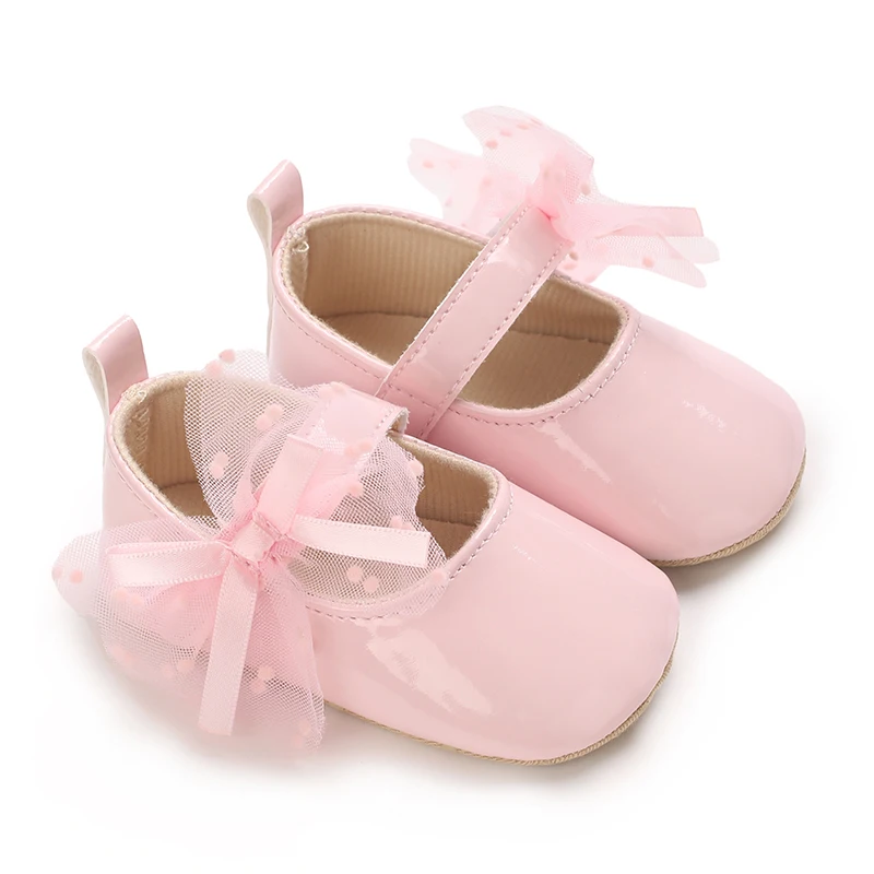 Elegant Pink Newborn Baby Shoes – Breathable, Non-Slip First Walkers