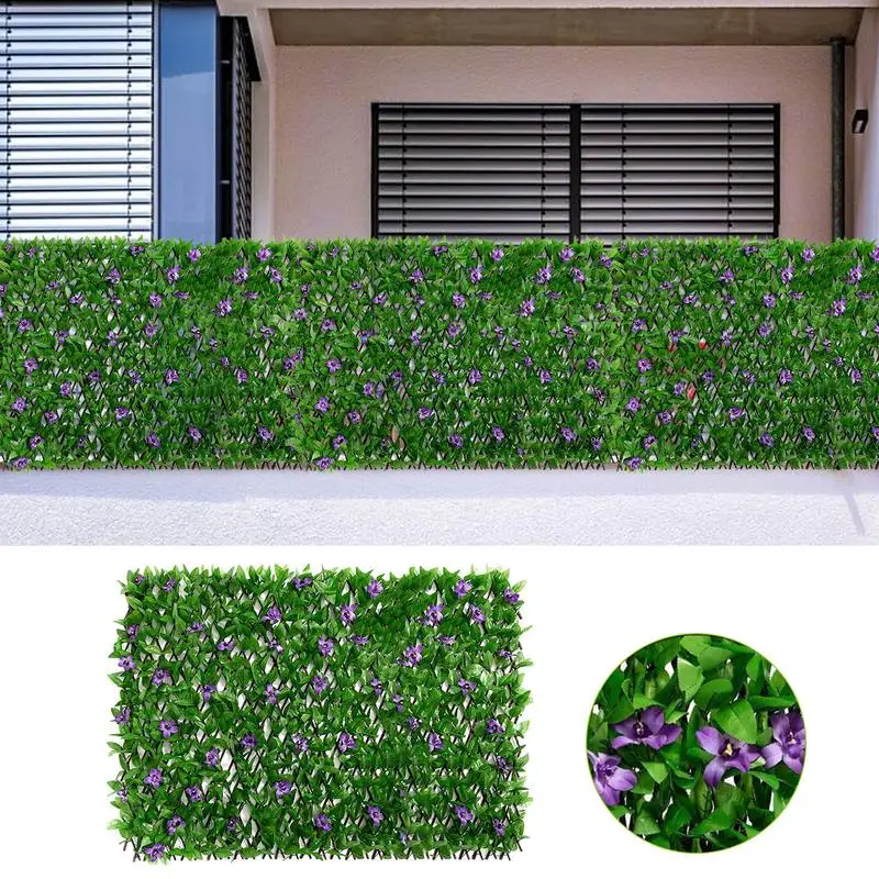 

Artificial Garden Fence Expandable Faux Privacy Fence Willow Wooden Home Wall Fence Faux Ivy For Balcony Courtyards Windows